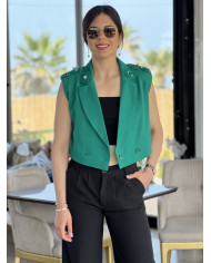 Blazer sans manches fuchsia blossom